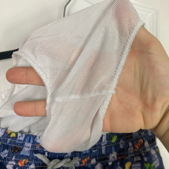 NWOT MORELLI MILANO Beach Trunks M Novelty Print Alcohol Bottles Mesh Lined - Picture 6 of 7